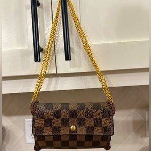 AUTHENTIC Revamped Louis Vuitton Vintage Wallet on Chain